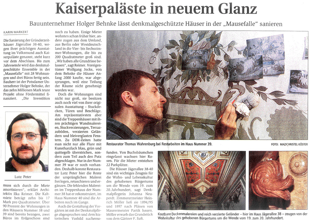 23. Okt. 2001: Kaiserpaläste in neuem Glanz